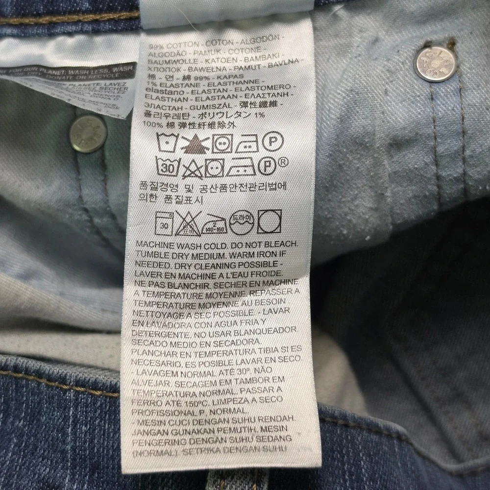 Levi's 511 Slim Fit Jeans Mens 35x34 Blue Medium Wash Denim 04511-1907